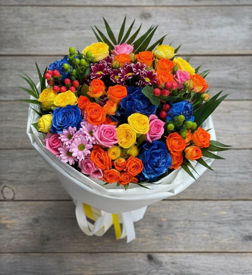 Букет цветов из: Розы и Хризантемы в Правдинске