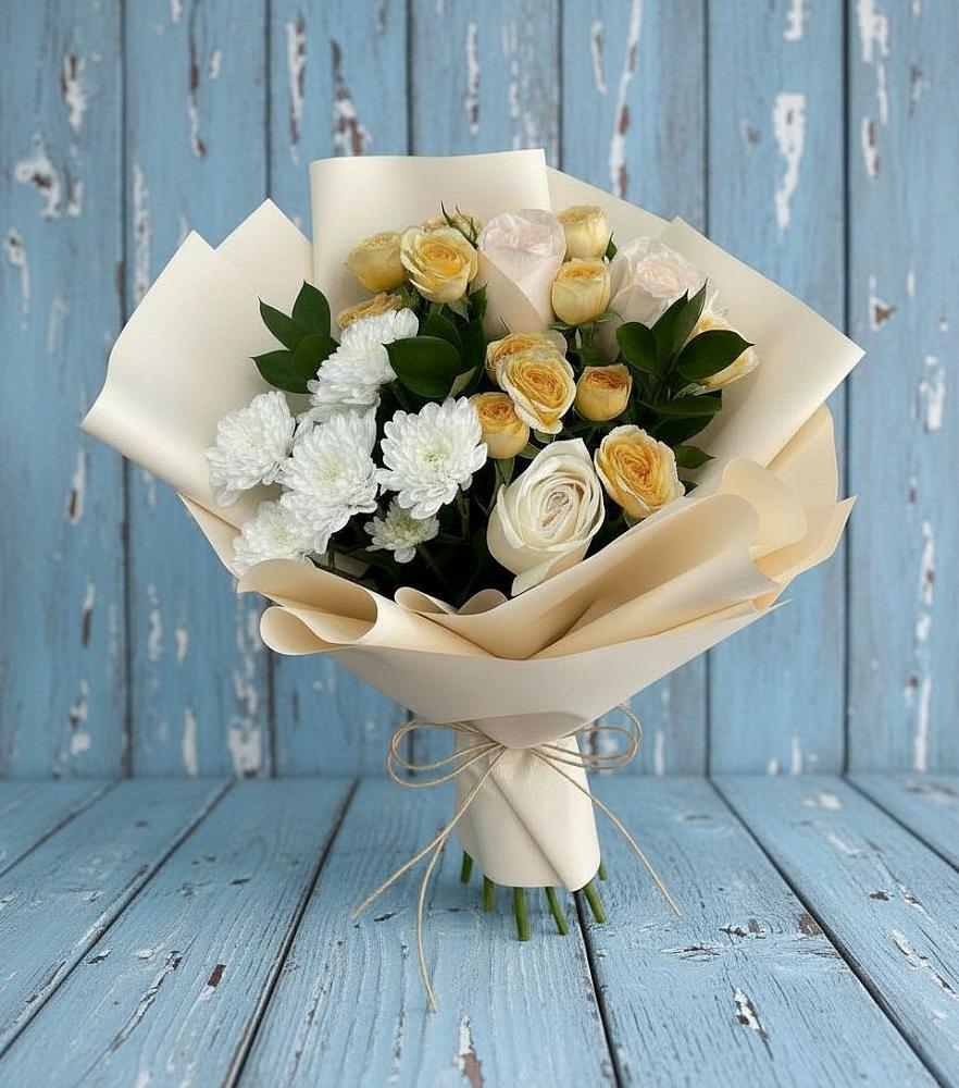 Букет цветов из: Розы и Хризантемы в Правдинске