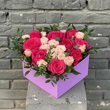 Цветочная композиция из Розы в коробке в Правдинске