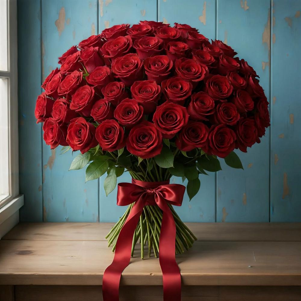 Букет Красные розы Блэк Меджик в Правдинске