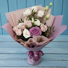 Букет цветов из:  Розы и Лизиантусы в Правдинске