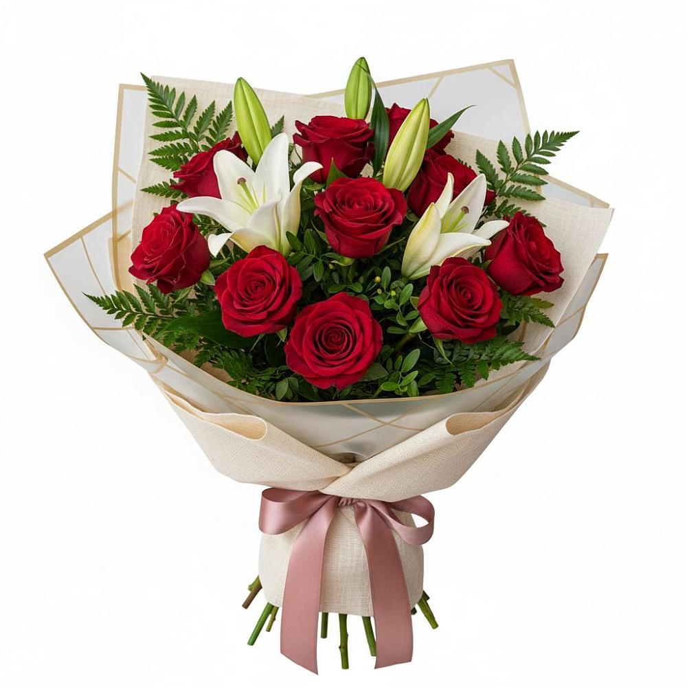 Букет цветов из: Лилии и Розы в Правдинске