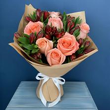 Букет цветов из:  Розы и Альстромерии в Правдинске