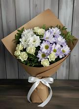 Букет цветов из:  Хризантемы и Розы в Правдинске