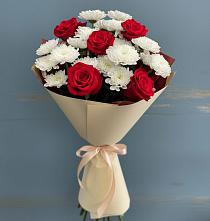 Букет цветов из:  Розы и Хризантемы в Правдинске