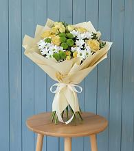 Букет цветов из:  Хризантемы и Розы #REPLACE_PRED# Правдинске