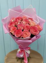 Букет 15 Розовых роз Равель в Правдинске