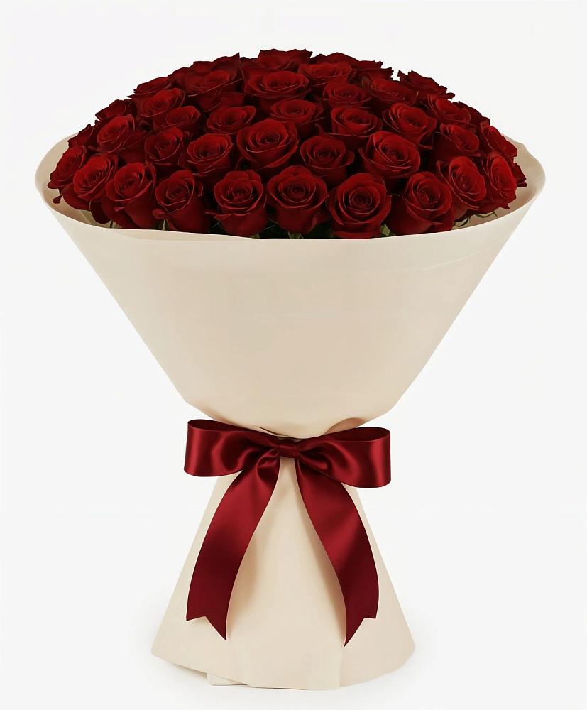 Букет 101 Бордовая роза Блэк Бакарра в Правдинске