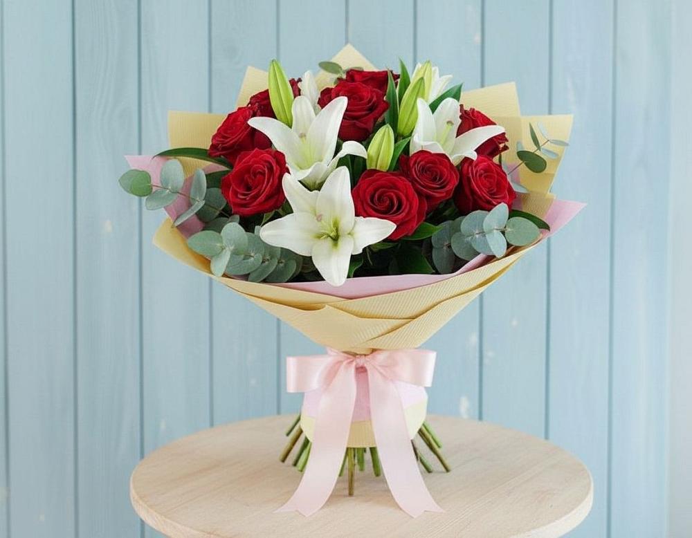 Букет цветов из: Лилии и Розы в Правдинске